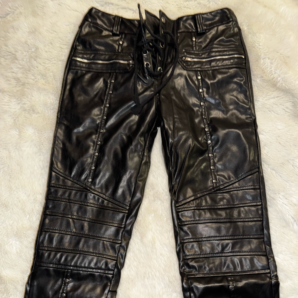 Cool Faux Leatherher pants